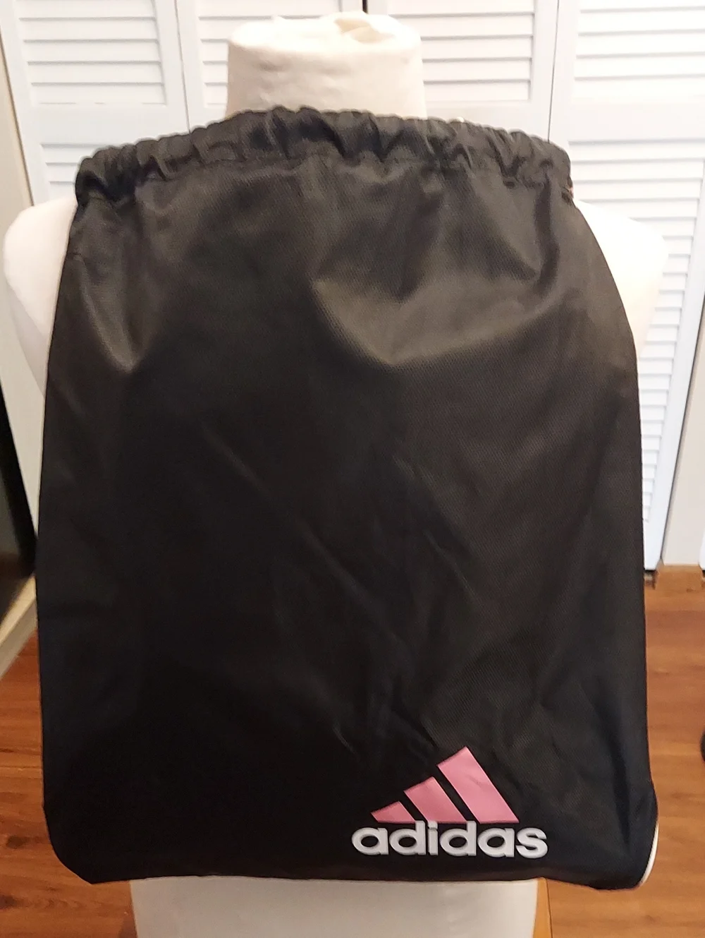 adidas Pink and Black Drawstring Backpack